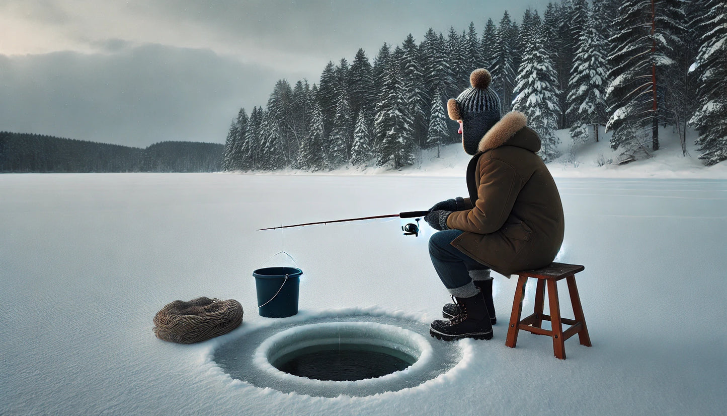 ICE FISHING BY ROD