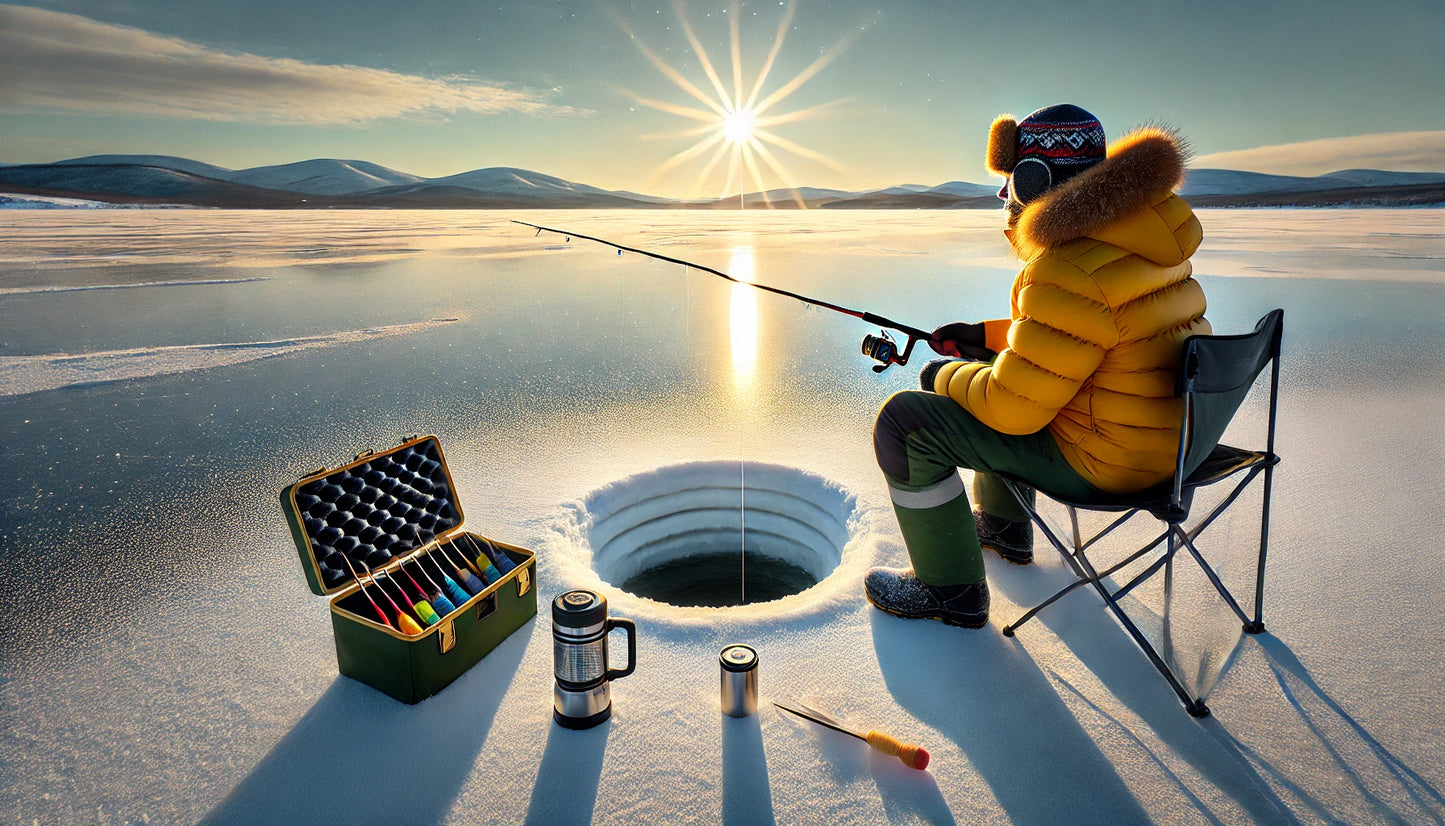 ICE FISHING BY ROD